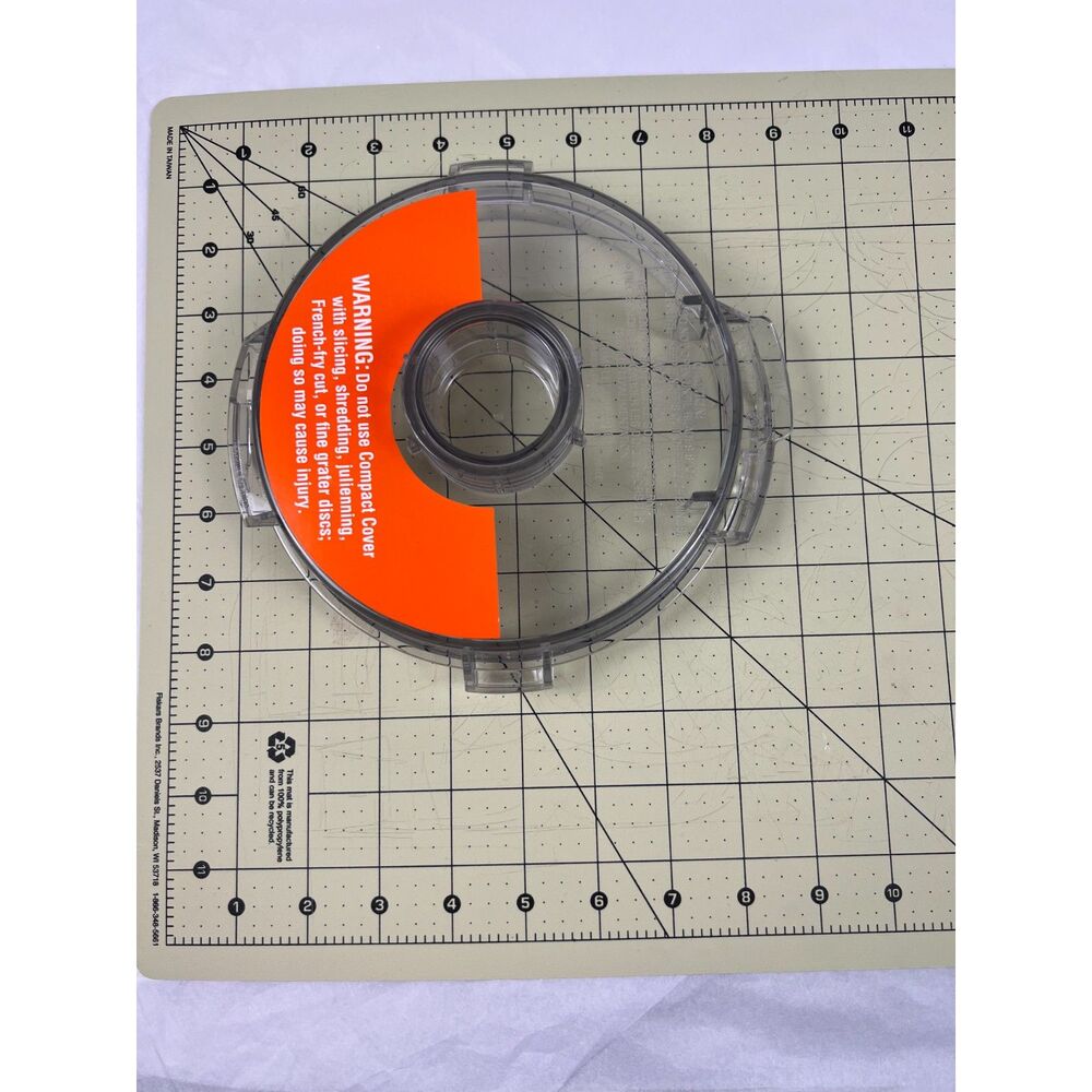 New Cuisinart Food Processor Flat Cover Lid w/ Cap DLC-806GTXT-1 4-Tab Tritan - Picture 7 of 8